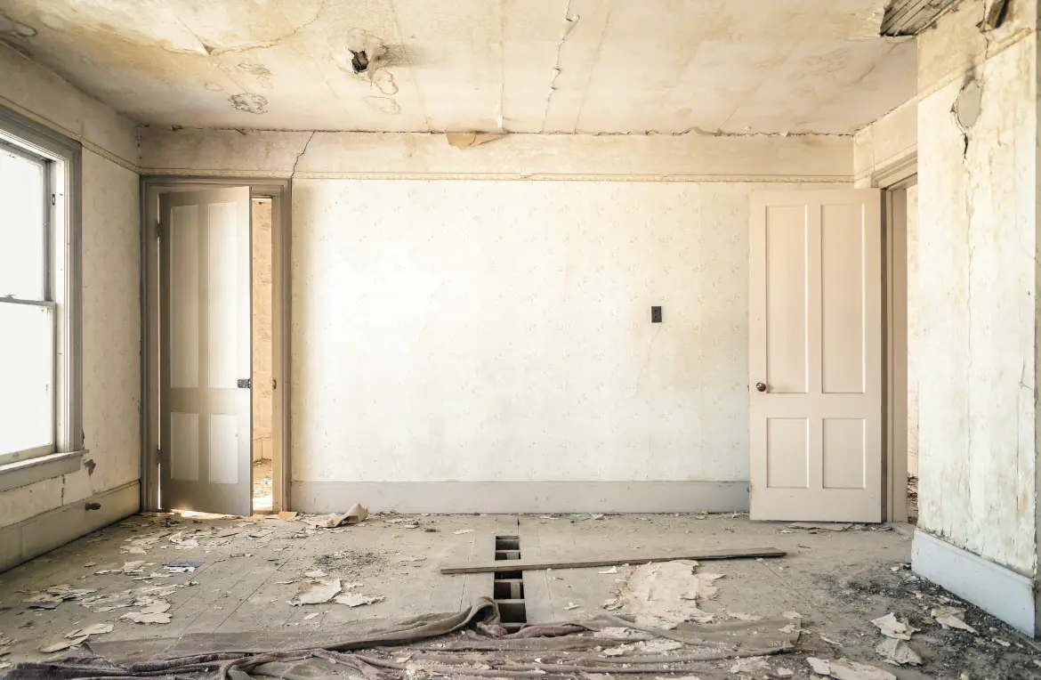 Waste disposal crew managing a cleanout project in The Pinery