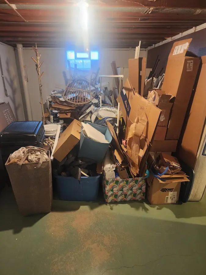 Roll-off dumpster container at job site for Concrete Dumpster Rental in The Pinery